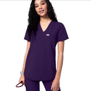 FIGS Catalina scrub top in purple